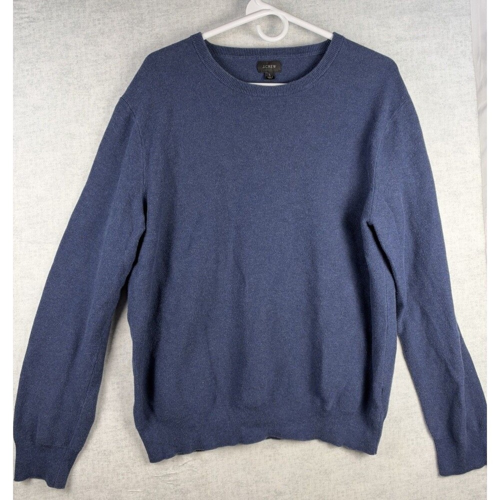 J.Crew Men’s Large Blue Classic Crew Neck Sweater 100% Cotton Preppy